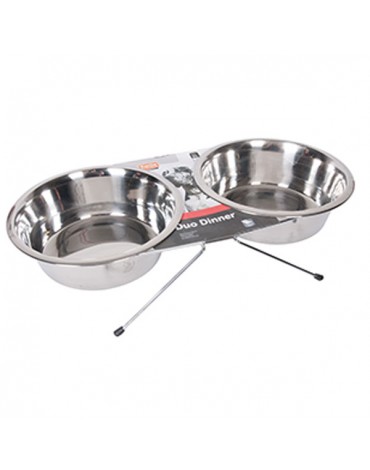 COMEDERO DOBLE INOX.