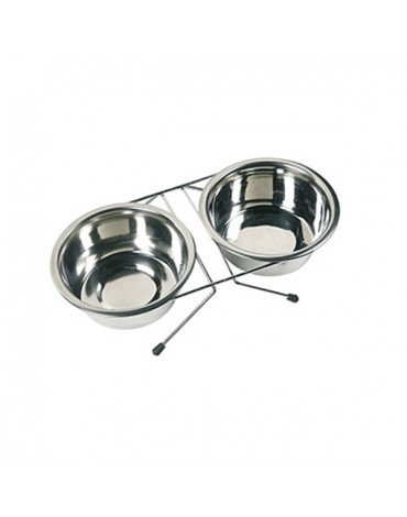COMEDERO DOBLE INOX.