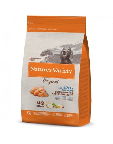 NATURE'S VARIETY ORIGINAL NO GRAIN MED. ADULT SALM