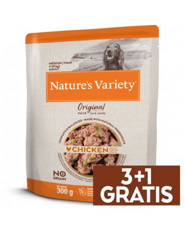 NATURE'S VARIETY ORIG. NO GRAIN PATE MEDIUM 300 GR