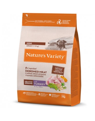 NATURE'S VARIETY HEALTHY GRAINS MINI ADULT TURKEY