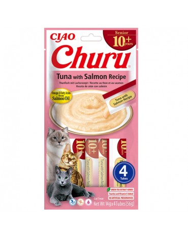 CHURU CAT SENIOR ATUN&SALMON 4x14GR