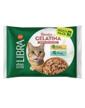 LIBRA CAT WET GELATINA : ENVASE:15 uds/caja, SABOR:POLLO + PAVO