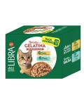 LIBRA CAT WET GELATINA : ENVASE:12 x 85 GR., SABOR:POLLO + PAVO