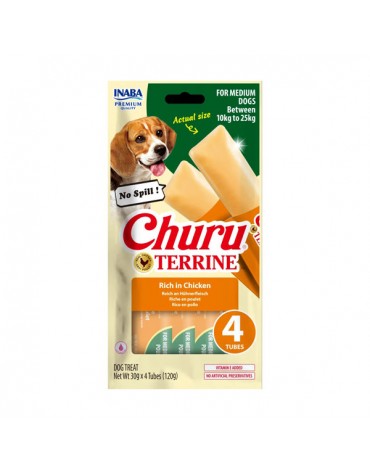 CHURU DOG TERRINE MEDIUM 4 X 30 GR.